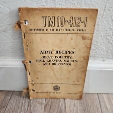 1957 TM 10-412-1 War Department Manual Army Recipes - 152 Pages Complete picture