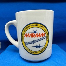 Vintage AMRAAM Missile Coffee Mug Heat Activated Fighter Jet Military Aviation