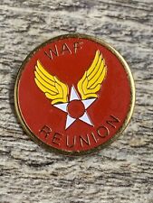 Vintage WAF Reunion Women in the Air Force Gold Tone Enamel Lapel Pin picture