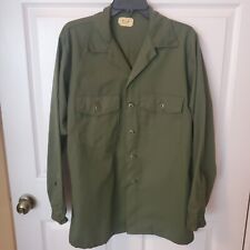 Vintage Military Shirt Mens 16.5 X 34 Utility OG - 507 Green Army picture
