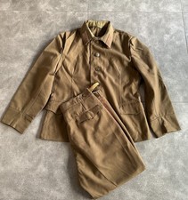 Vintage Soviet USSR Military Soldier Uniform 1980s Jacket Pants Set NOS