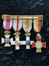 Original Spanish Franco Era Officer 4 Piece Medal Bar Order of Military Merit