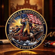 1776 US Independence Challenge Coin Liberty Freedom Patriotic Commemorative Coin