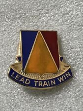 US Military DUI Unit Insignia Pin Army National Training Center Lead Train Win picture