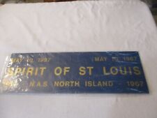 Spirit of St Louis 40 Year Anniversary Brass Plate For Plaque NAS North Island 2 picture