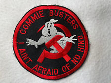 COMMIE BUSTERS RUSSIA SOVIET UNION PATCH GHOST BUSTERS. 4.1/4” ROUND. picture