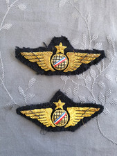Lot Of 2 Pilot Wings Embroidered Badges