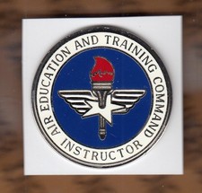 USAF Air Force Air Education & Training Command AETC Instructor ~2" Badge c/b