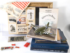 WWII Pilot Named Estate Lot 1st Lt Ruud CBI Hump Document Medal Patch Group Genu