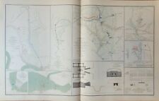 vintage Civil War Map LXVIII   Forts, troop positions etc Virginia 1864-1865 picture