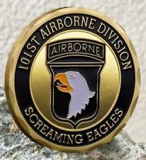 U.S. Army, 101st Airborne Division, Challenge Coin, Limited Edition, Gold Color. picture