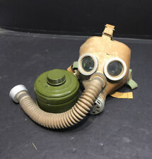 Vintage Youth Size Gas Mask With Canister 2A - Round Port hole Eyes - Snorkel picture