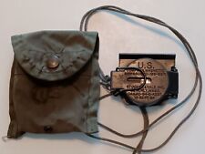 Vintage US Military Issue Magnetic Compass w/Pouch  Sandy-183 Sept.88 picture