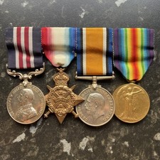 WW1 Military Medal MM, 1914 trio to 2594 Pte F. J. P. Rose, 9th London Regiment 