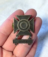 WWII US Army Sharpshooter Marksmanship Badge RIFLE Pin Insignia STERLING (3G) picture