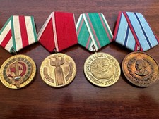Original Communist Era Bulgarian Medal Grouping Lot Of 4 Awards Full Size