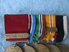 WWII US Navy 5 Medal Bar Named Good Conduct Fleet Bar Europe Pacific More CB WW2 picture