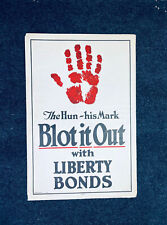Original WW1 His Mark Bloodied Hand Liberty Bonds Poster - 1917 World War 1 Pro picture