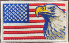 USA American Eagle Flag Patch Hook and Loop Military Patch Tactical Patch picture