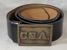 Vintage Reproduction Brass CSA Belt Buckle Atlanta Arsenal Style & Size 46 Belt picture