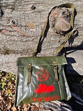 Czech M85 Army Shoulder Bag Rubberized with Shoulder Strap 1980's Communist Bloc picture