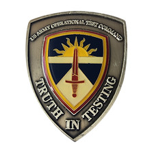 US Army Operational Test Command Truth in Testing From Commander Military Medal