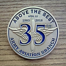 Army Aviation Branch 35th Anniversary Challenge Coin Above the Best 1983-2018