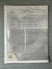 Copies of 2 US Navy Declassified Secret WWII Document Memos