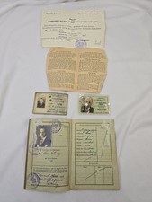 Post WWII German Passports Immigration Work Cards Baptisim Ephemera 1937-1949