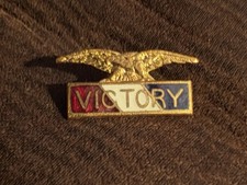 Original WWI US VICTORY Patriotic Enamel Badge