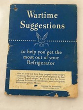 1943 Frigidaire Wartime Suggestions WWII Refrigerator Guide General Motors Vinta