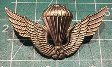 South Korean ROK Parachutist Badge - Airborne - in-country made - Screwback Pin