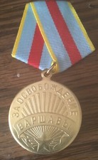 Soviet Medal "For the liberation of Warsaw iWWII 1941-1945 /excellent copy/
