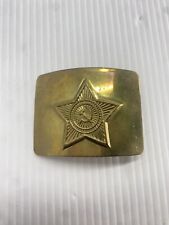 Vintage Russian Soviet Military Hammer and Sickle Brass Belt Buckle picture