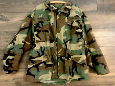 Woodland Officially Issued Army Bush War Camo Heavy Coat Jacket Large picture