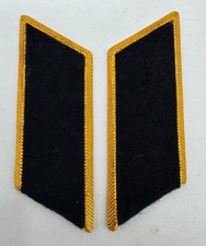 PAIR Soviet Union Officer Dress Parade Collar Tabs Insignia Black USSR NO DEVICE