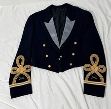 US Army Mess Dress Uniform Jacket Blue Gold Buttons Rifleman Officer 1959