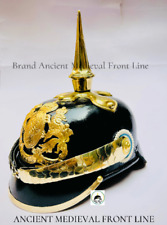 Prussian Pickelhaube Hemet | Material : Leather, Brass picture