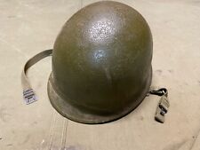 ORIGINAL WWII US ARMY M1 HELMET SHELL, FRONT SEAM, ORIGINAL PAINT picture