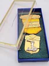 Sharp Shooter Class 1st SPORTING RIFLE Award Medal Yellow Ribbon Vtg Orig Box picture