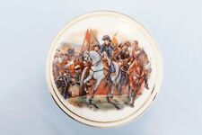 Vintage Porcelain Limoges Footed Box French Emperor Napoleon Bonaparte Waterloo  picture