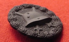 GERMAN IMPERIAL WOUND BADGE - WWI - THIRD CLASS - BLACK - REPRODUCTION