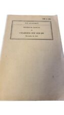 War Department WWII Technical Manual TM 11-302 Charging Set Scr-169 1941 picture