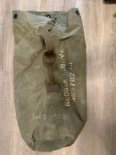 Vintage Military Duffle Bag US Canvas - Army Green - 1944 - Named picture