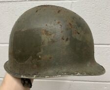 WWII US Front Seam M1 Helmet Shell Fixed Bale picture