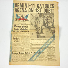 1966 Vietnam Era Pacific Stars Stripes Newspaper Gemini 11 Cassius Clay Beatles picture