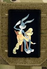 Looney Tunes Bugs Bunny Morale Patch / Military ARMY Tactical Hook & Loop 351 picture