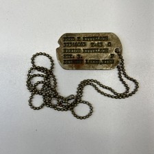 World War II Dog Tag With Original Ball Chain Next of Kin Minnesota