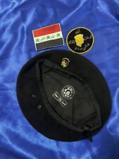 Iraq-Vintage Iraqi Fedayeen Saddam Black Beret W/ Fedayeen Pin, Patch, Flag.Rare picture