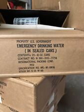 Vintage 1952 U.S. Government Emergency Drinking Water 10z Can Unopened *j picture